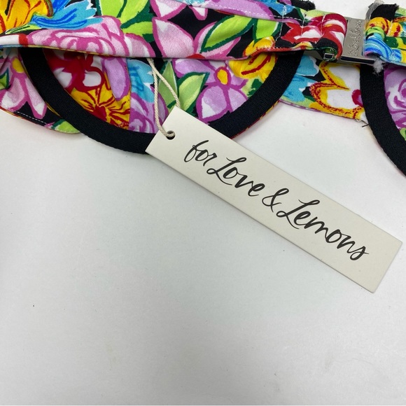 NEW For Love & Lemons Tiana Floral Underwire Bikini Top Large - Picture 5 of 8